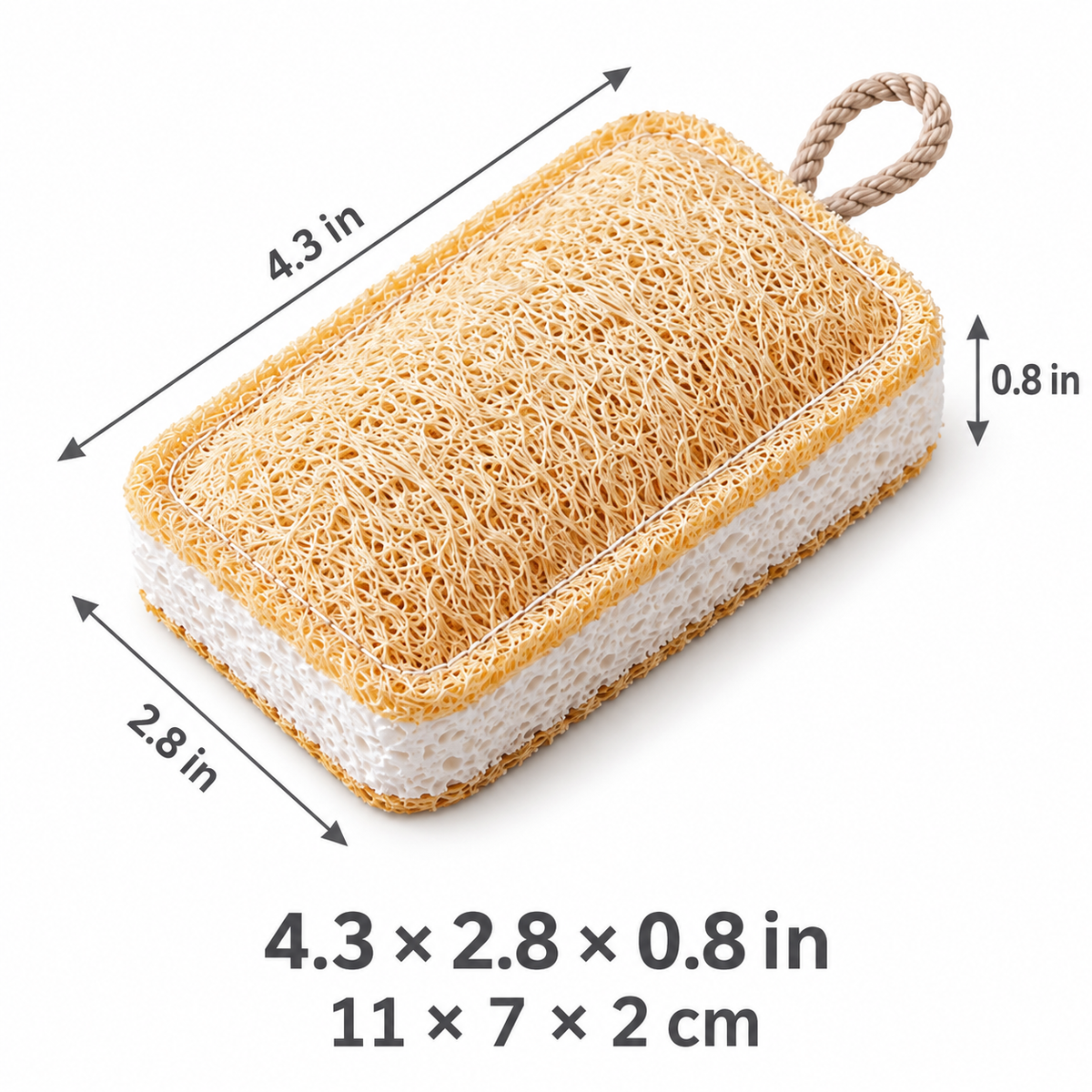 Dual-Sided Loofah Cellulose Dish Sponges