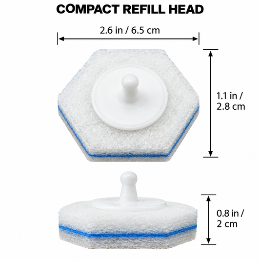 Disposable Toilet Brush Refill Heads – 10-Pack