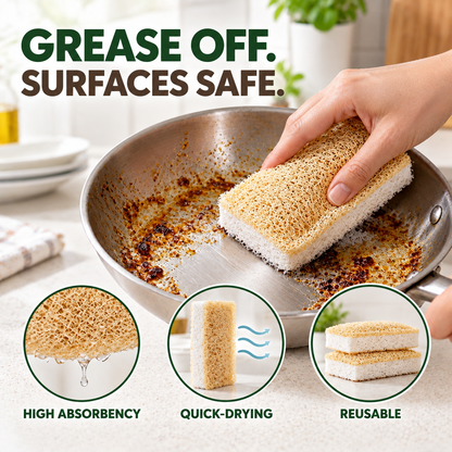 Dual-Sided Loofah Cellulose Dish Sponges