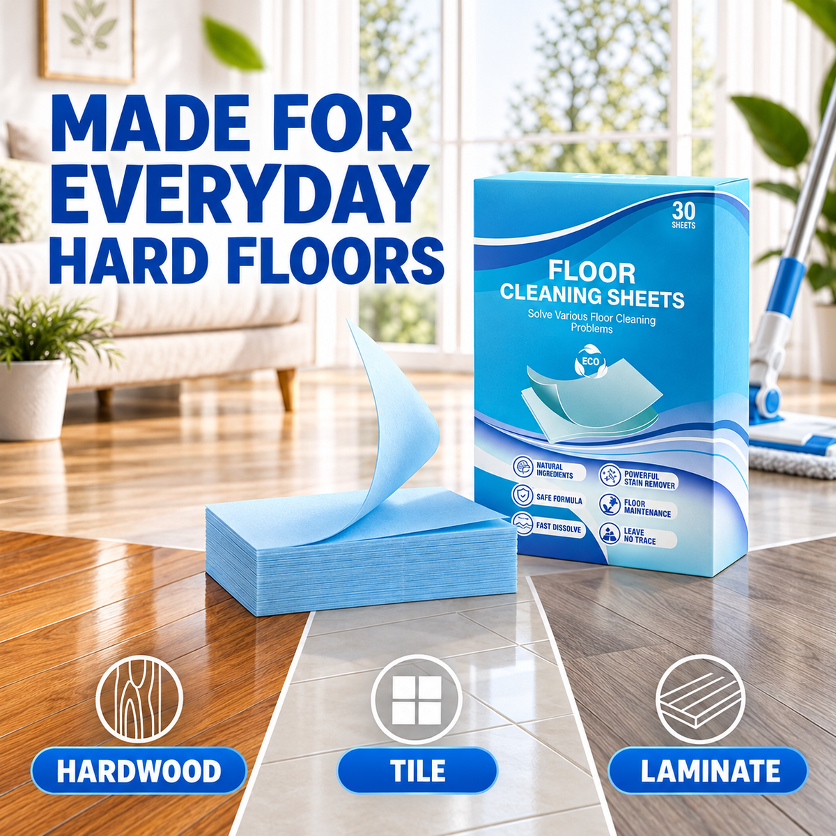 Dissolvable Floor Cleaning Sheets