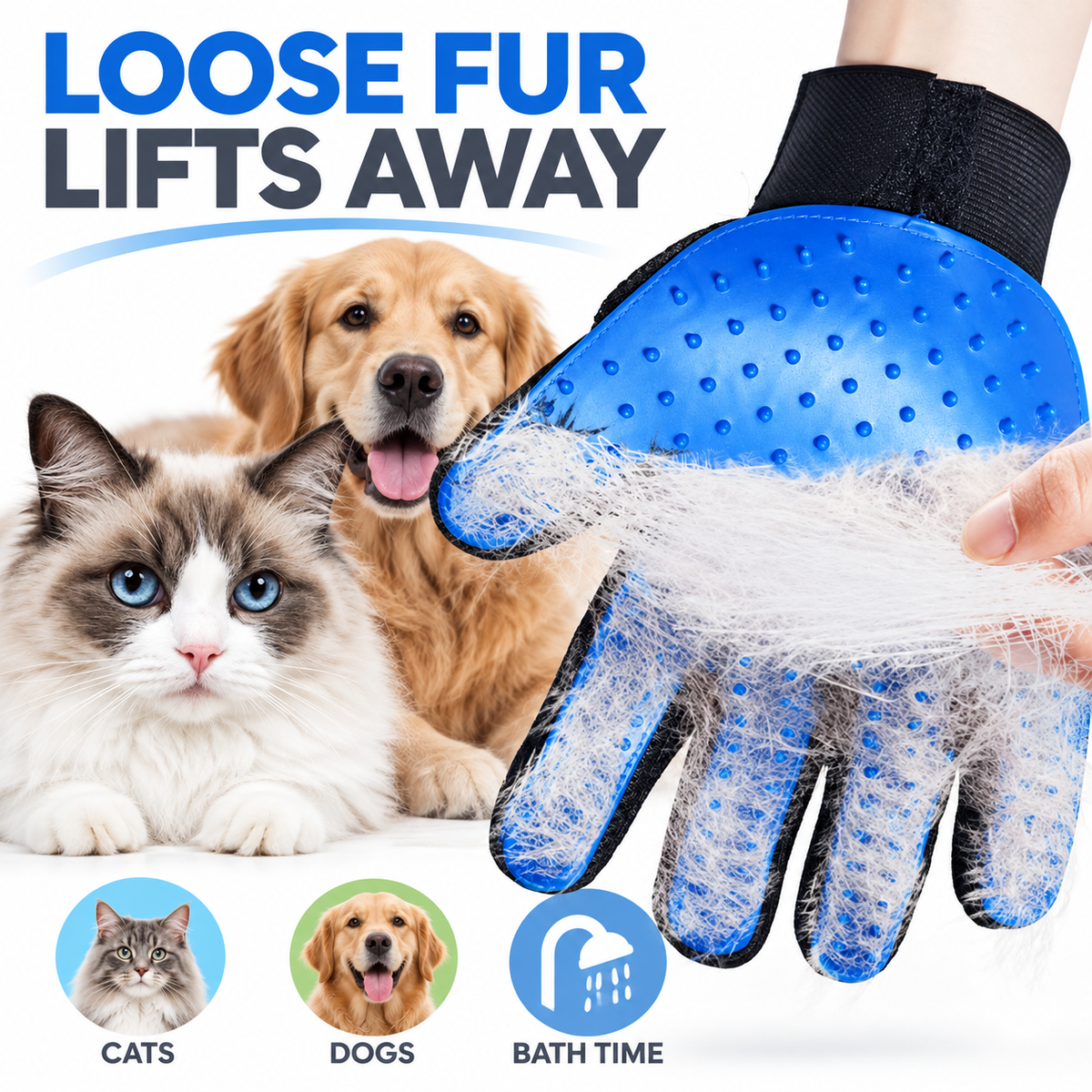 Silicone Pet Grooming & Deshedding Glove
